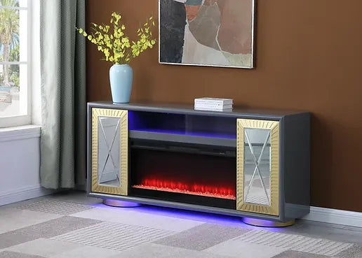 TV STAND WITH FIREPLACE