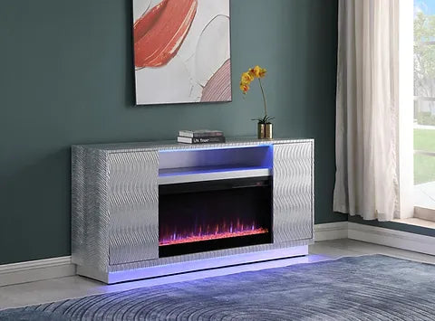 TV STAND WITH FIREPLACE