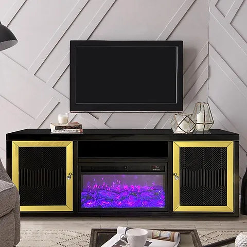 TV STAND WITH FIREPLACE