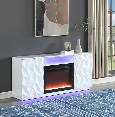 TV STAND WITH FIREPLACE