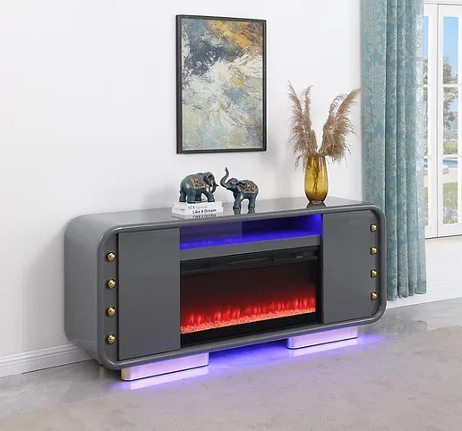 TV STAND WITH FIREPLACE