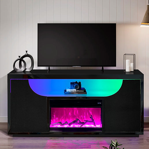 TV STAND WITH FIREPLACE