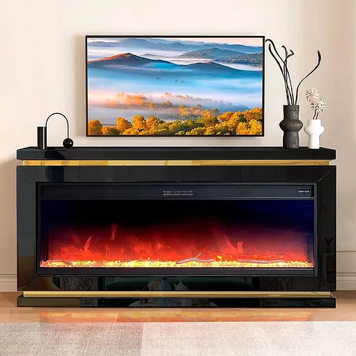 TV STAND WITH FIREPLACE