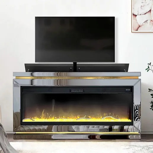 TV STAND WITH FIREPLACE