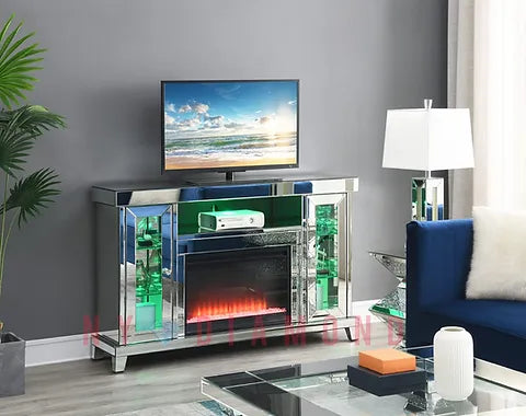 TV STAND WITH FIREPLACE